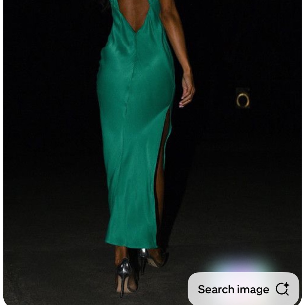 Meshki Teal Backless Dress
